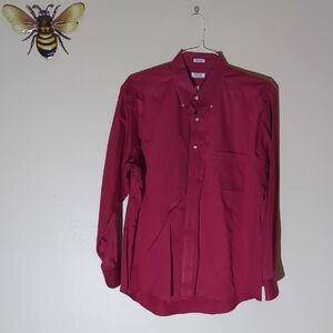Izod Men's Deep Red Dress Shirt